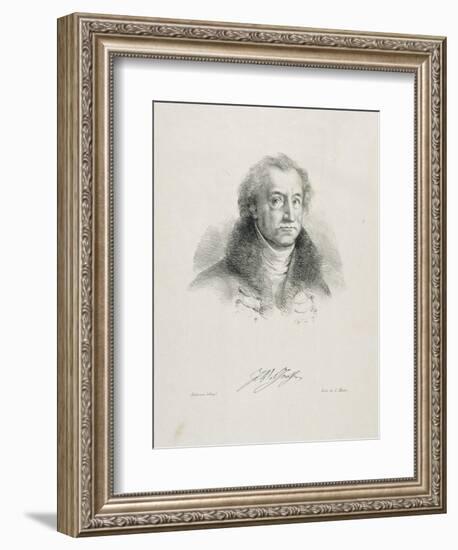 Portrait de Goethe en buste-Eugene Delacroix-Framed Giclee Print