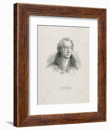 Portrait de Goethe en buste-Eugene Delacroix-Framed Giclee Print