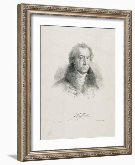 Portrait de Goethe en buste-Eugene Delacroix-Framed Giclee Print