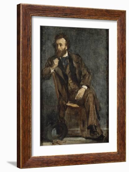 Portrait de Gustave Moreau-Edgar Degas-Framed Giclee Print