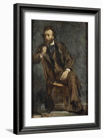 Portrait de Gustave Moreau-Edgar Degas-Framed Giclee Print