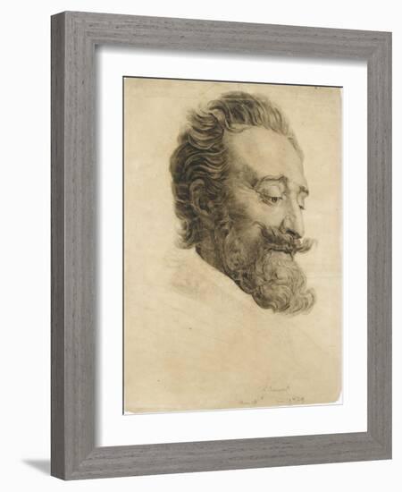 Portrait de Henri IV, d'après le baron Gérard-Louis Janmot-Framed Giclee Print