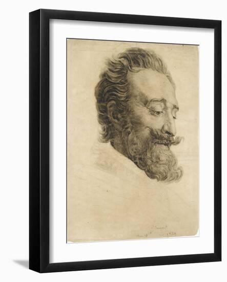 Portrait de Henri IV, d'après le baron Gérard-Louis Janmot-Framed Giclee Print