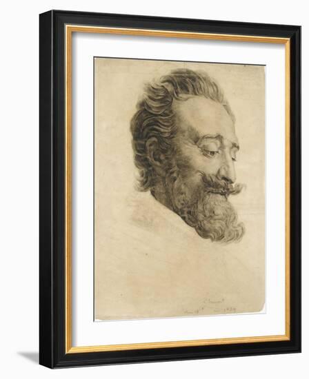 Portrait de Henri IV, d'après le baron Gérard-Louis Janmot-Framed Giclee Print