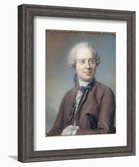 Portrait de Jean Le Rond d'Alembert (1717-1783), philosophe-Maurice Quentin de La Tour-Framed Giclee Print