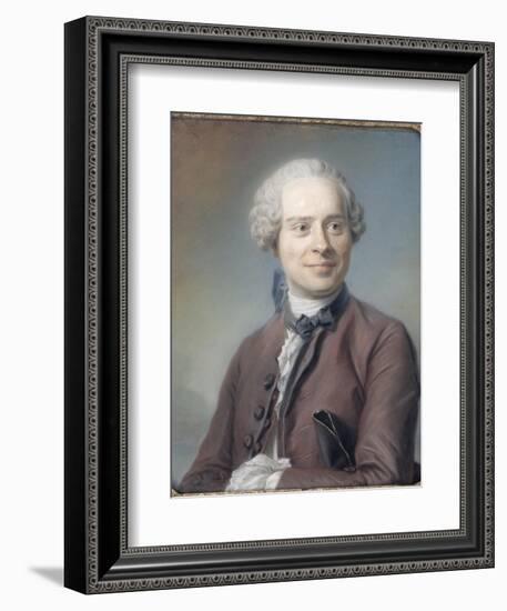 Portrait de Jean Le Rond d'Alembert (1717-1783), philosophe-Maurice Quentin de La Tour-Framed Giclee Print