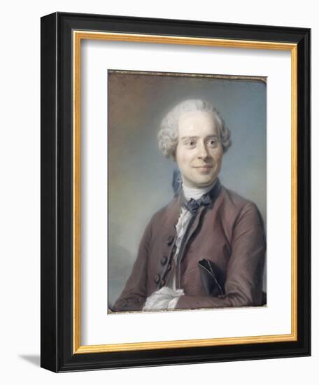 Portrait de Jean Le Rond d'Alembert (1717-1783), philosophe-Maurice Quentin de La Tour-Framed Giclee Print