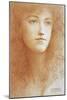 Portrait De Jeune Femme Anglaise  Sanguine Sur Papier De Fernand Khnopff (1858-1921) Vers 1890 Col-Fernand Khnopff-Mounted Giclee Print
