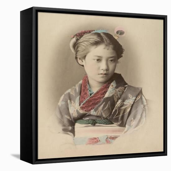 Portrait de jeune fille-null-Framed Premier Image Canvas