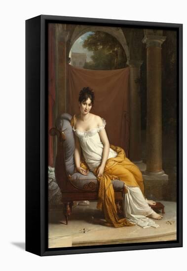 Portrait de Juliette Récamier-Francois Gerard-Framed Premier Image Canvas