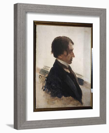 Portrait De L'artiste Isaak Brodsky (Brodski) (1883-1939). Peinture De Ilya Repin (Ilia Repine) (18-Ilya Efimovich Repin-Framed Giclee Print