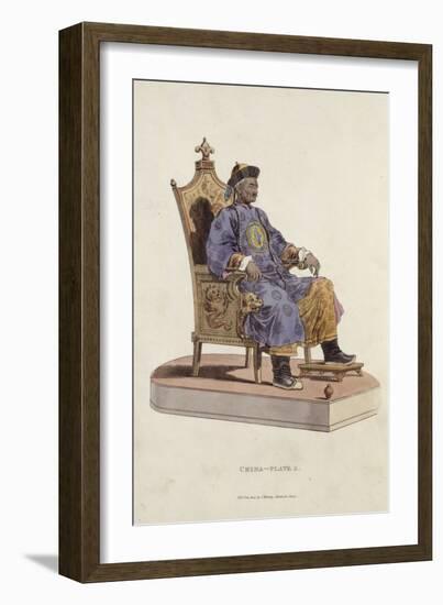 Portrait de l'empereur Qianlong assis-William Alexander-Framed Giclee Print