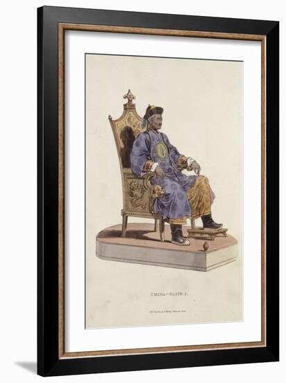 Portrait de l'empereur Qianlong assis-William Alexander-Framed Giclee Print