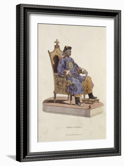 Portrait de l'empereur Qianlong assis-William Alexander-Framed Giclee Print