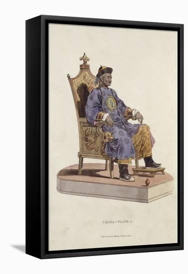 Portrait de l'empereur Qianlong assis-William Alexander-Framed Premier Image Canvas