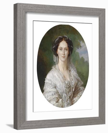 Portrait De L'imperatrice De Russie Maria Alexandrovna (1824-1880), Nee Princesse Marie De Hesse Et-Franz Xaver Winterhalter-Framed Giclee Print