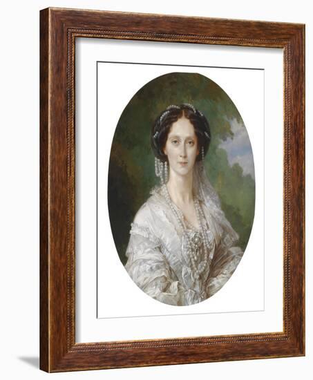 Portrait De L'imperatrice De Russie Maria Alexandrovna (1824-1880), Nee Princesse Marie De Hesse Et-Franz Xaver Winterhalter-Framed Giclee Print