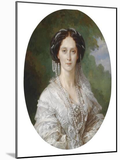 Portrait De L'imperatrice De Russie Maria Alexandrovna (1824-1880), Nee Princesse Marie De Hesse Et-Franz Xaver Winterhalter-Mounted Giclee Print