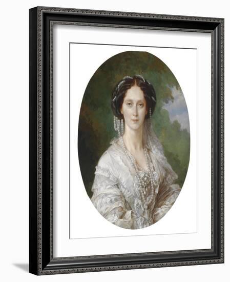 Portrait De L'imperatrice De Russie Maria Alexandrovna (1824-1880), Nee Princesse Marie De Hesse Et-Franz Xaver Winterhalter-Framed Giclee Print