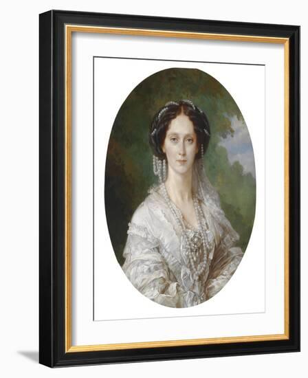 Portrait De L'imperatrice De Russie Maria Alexandrovna (1824-1880), Nee Princesse Marie De Hesse Et-Franz Xaver Winterhalter-Framed Giclee Print