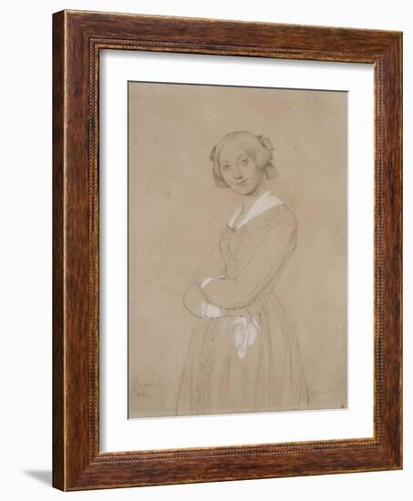 Portrait de la comtesse d’Haussonville. 1842-Jean-Auguste-Dominique Ingres-Framed Giclee Print