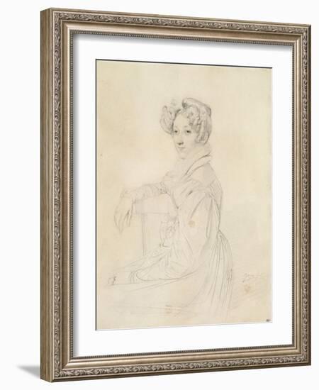 Portrait de la comtesse de Marcellus-Jean-Auguste-Dominique Ingres-Framed Giclee Print