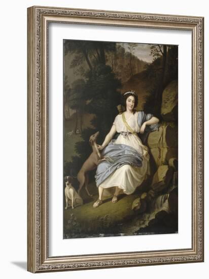 Portrait de la comtesse de Provence en Diane-Ludwig Guttenbrunn-Framed Giclee Print