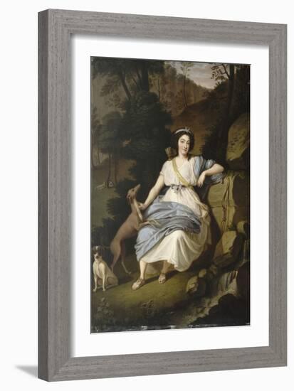 Portrait de la comtesse de Provence en Diane-Ludwig Guttenbrunn-Framed Giclee Print