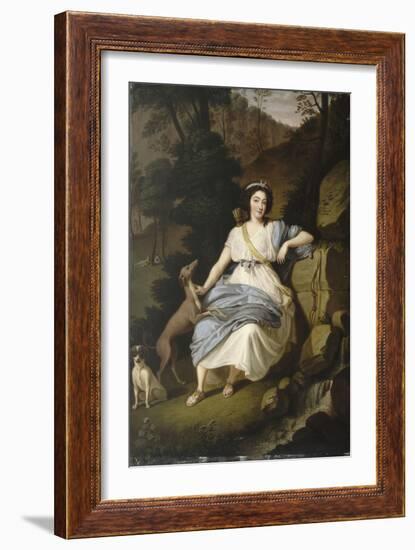 Portrait de la comtesse de Provence en Diane-Ludwig Guttenbrunn-Framed Giclee Print