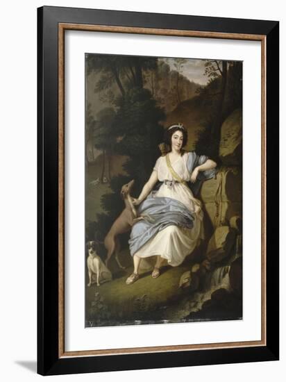 Portrait de la comtesse de Provence en Diane-Ludwig Guttenbrunn-Framed Giclee Print