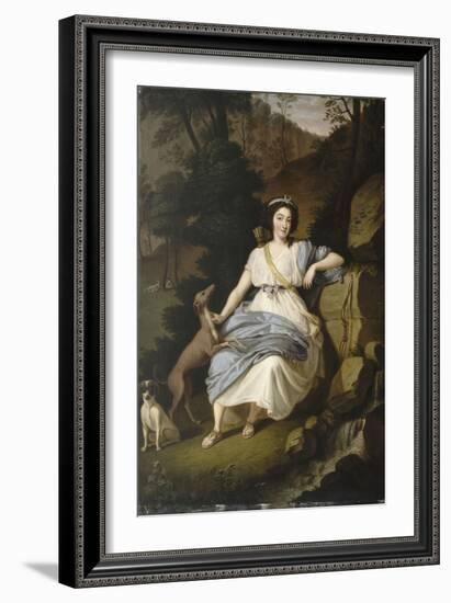 Portrait de la comtesse de Provence en Diane-Ludwig Guttenbrunn-Framed Giclee Print