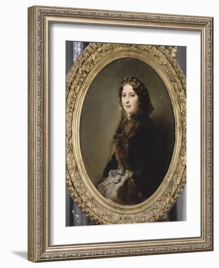 Portrait de la comtesse Lise Przezdziecka-Franz Xaver Winterhalter-Framed Giclee Print