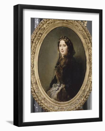 Portrait de la comtesse Lise Przezdziecka-Franz Xaver Winterhalter-Framed Giclee Print