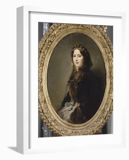 Portrait de la comtesse Lise Przezdziecka-Franz Xaver Winterhalter-Framed Giclee Print