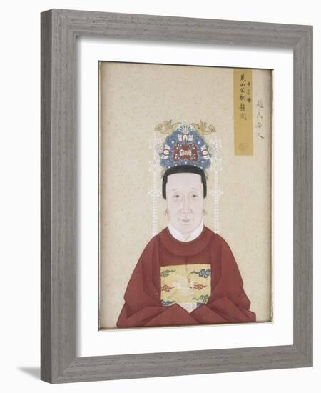 Portrait de la dame Zhao, épouse du vénérable Liu Zhong-null-Framed Giclee Print