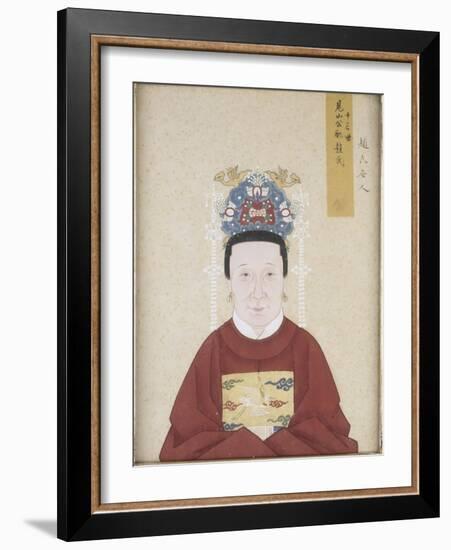 Portrait de la dame Zhao, épouse du vénérable Liu Zhong-null-Framed Giclee Print