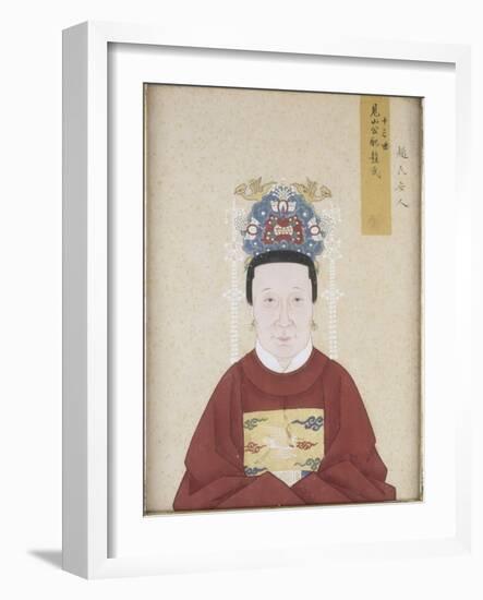 Portrait de la dame Zhao, épouse du vénérable Liu Zhong-null-Framed Giclee Print