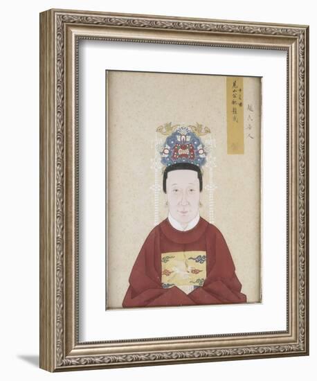 Portrait de la dame Zhao, épouse du vénérable Liu Zhong-null-Framed Giclee Print