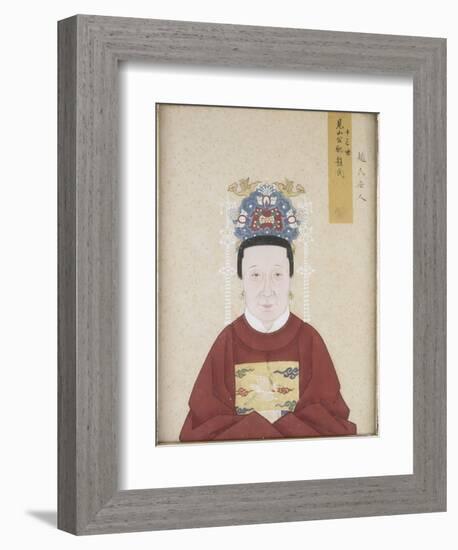 Portrait de la dame Zhao, épouse du vénérable Liu Zhong-null-Framed Giclee Print