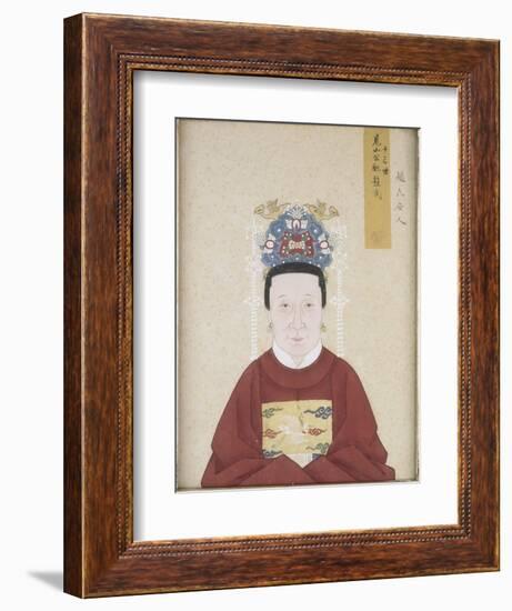 Portrait de la dame Zhao, épouse du vénérable Liu Zhong-null-Framed Giclee Print