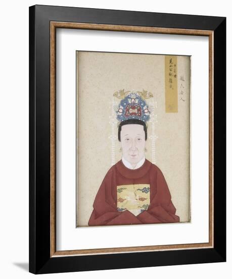 Portrait de la dame Zhao, épouse du vénérable Liu Zhong-null-Framed Giclee Print