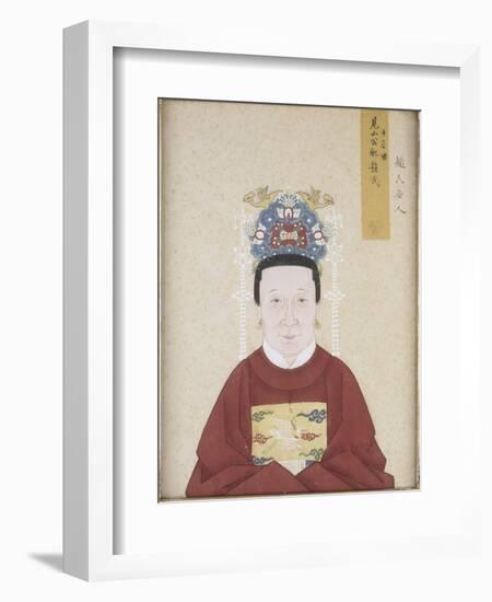 Portrait de la dame Zhao, épouse du vénérable Liu Zhong-null-Framed Giclee Print