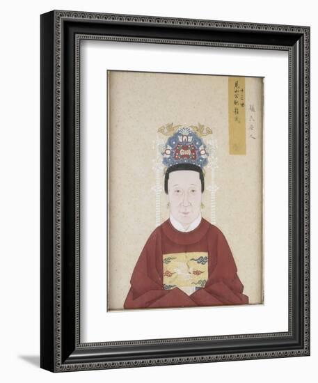 Portrait de la dame Zhao, épouse du vénérable Liu Zhong-null-Framed Giclee Print