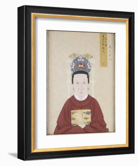 Portrait de la dame Zhao, épouse du vénérable Liu Zhong-null-Framed Giclee Print