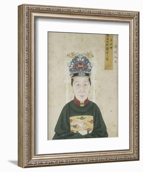 Portrait de la dame Zhu, épouse de Liu Wenyao-null-Framed Giclee Print