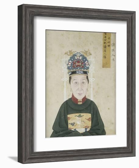 Portrait de la dame Zhu, épouse de Liu Wenyao-null-Framed Giclee Print