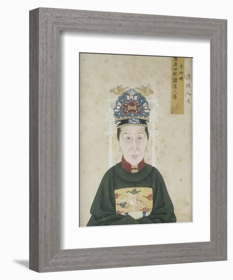 Portrait de la dame Zhu, épouse de Liu Wenyao-null-Framed Giclee Print