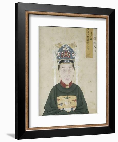 Portrait de la dame Zhu, épouse de Liu Wenyao-null-Framed Giclee Print
