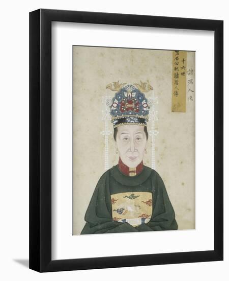 Portrait de la dame Zhu, épouse de Liu Wenyao-null-Framed Giclee Print