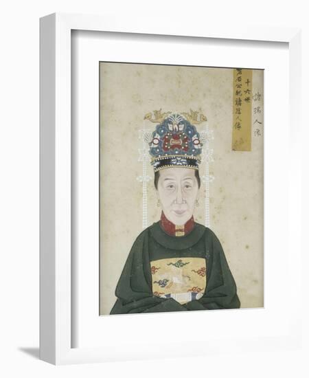 Portrait de la dame Zhu, épouse de Liu Wenyao-null-Framed Giclee Print